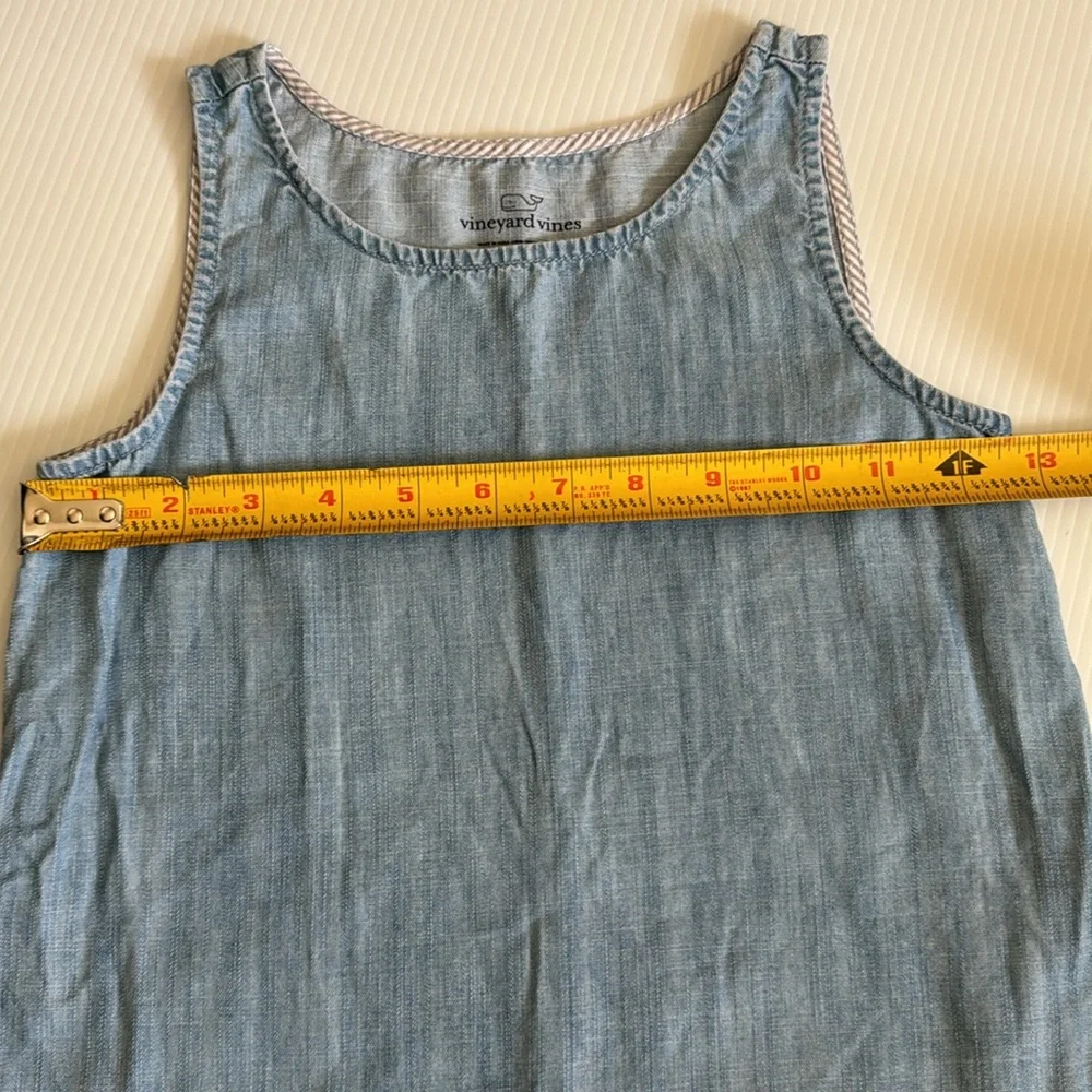 Vineyard vines chambray tank dress.  Girls size x-small 5-6